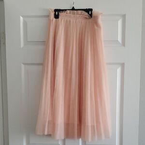 Haute Monde Blush A-Line Tulle Skirt
